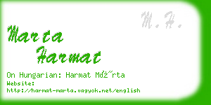 marta harmat business card